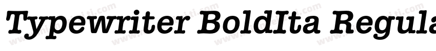 Typewriter BoldIta Regular字体转换